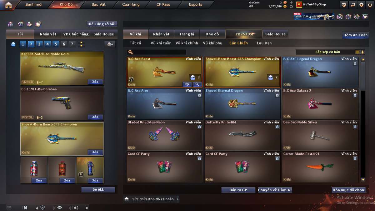 shop acc cf uy tin gia re